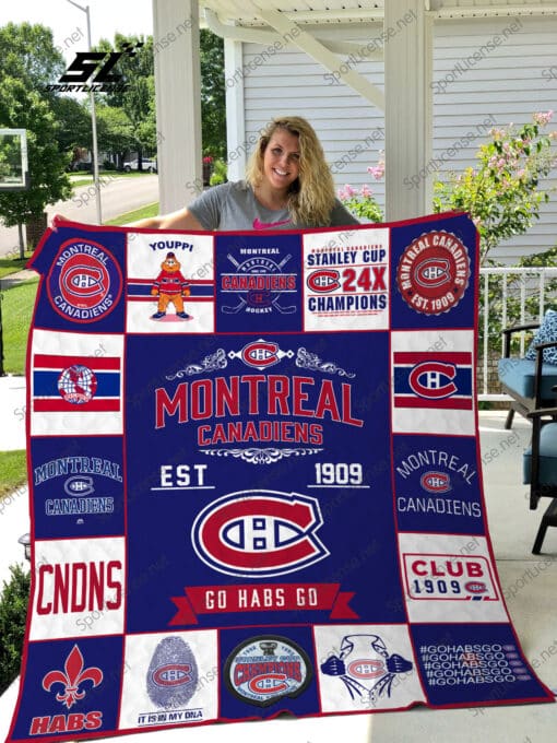 Montreal Canadiens 2 Quilt Blanket Bh92