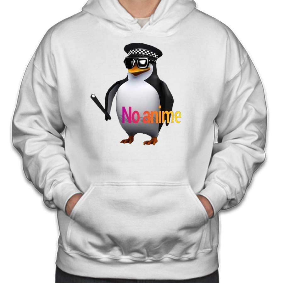 No Anime Penguin Hoodie