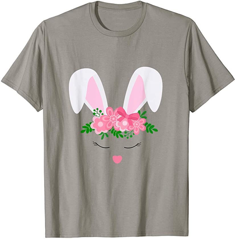 Cute Easter Bunny Face T-Shirt For Girls and Toddlers T-Shirt