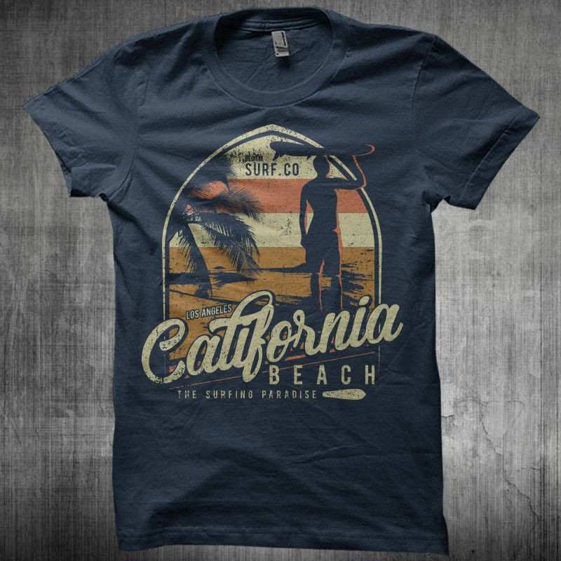 California Beach Shirt Template Shirt