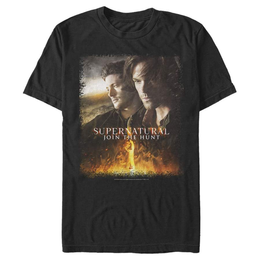 Supernatural Men’s Fiery Brother Poster  T Shirt