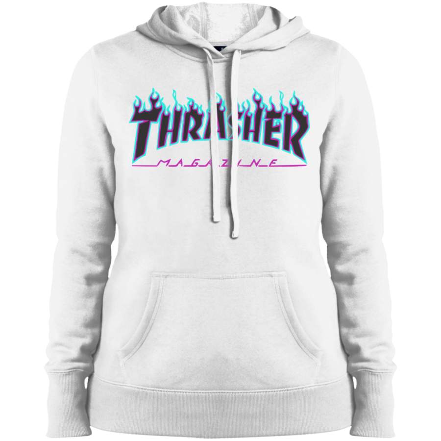 Thrasher puple flame Logo Ladies Pullover Hoodie