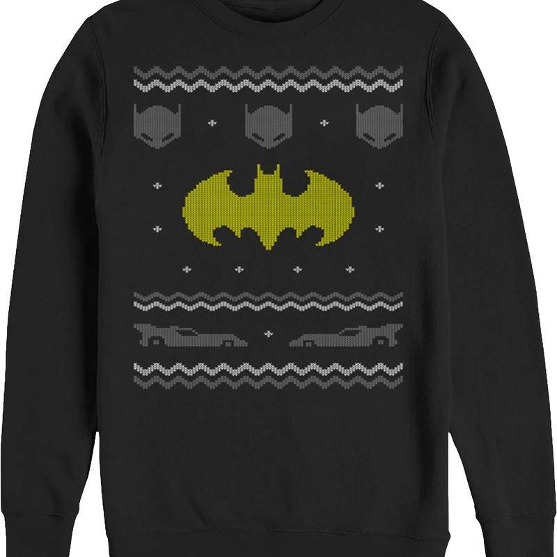 Batman Faux Ugly Christmas Sweater