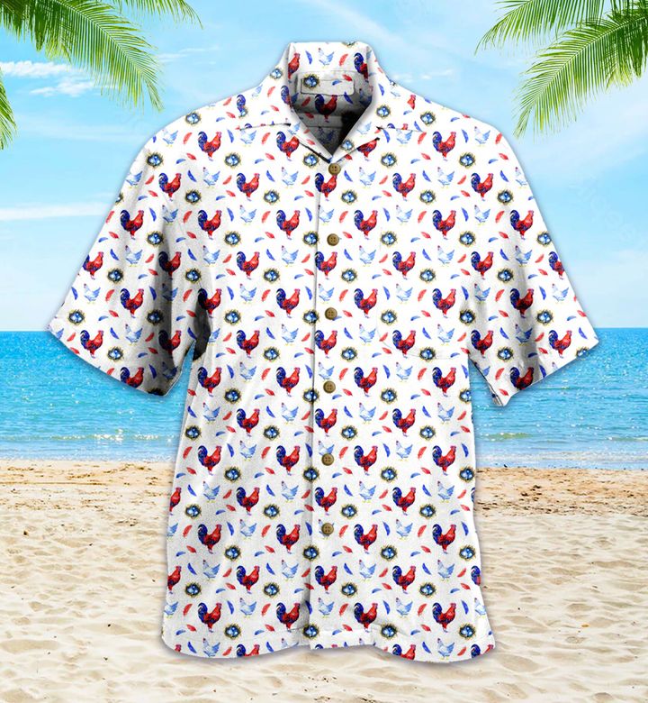 Happy Chicken Seamless Pattern Farm Nw Hawaii Shirt Ha89201