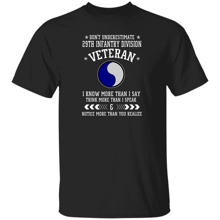 Don’t Underestimate 29th Infantry Division Veteran T-Shirt Veterans Day Christmas Gift Mug