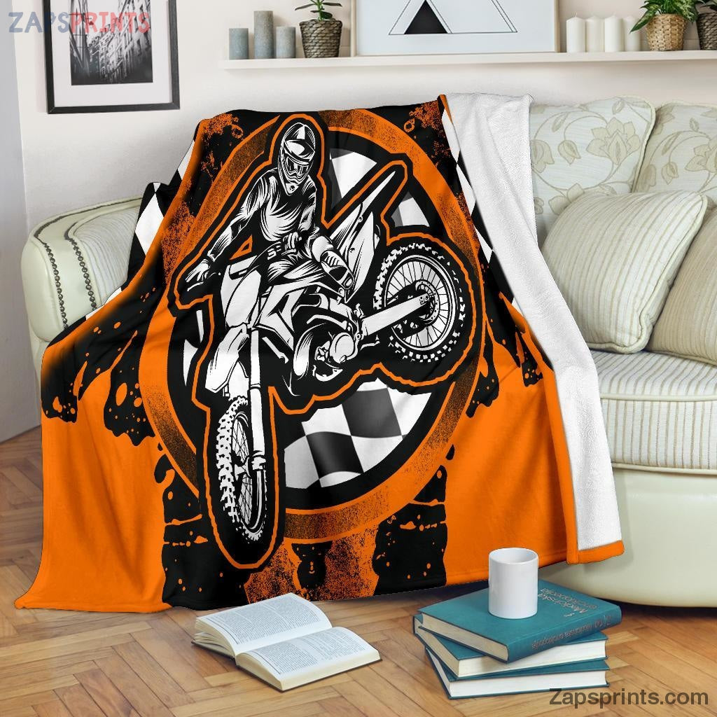 Gift For Racing Lover – Dirt Bike Racing Blanket – Gift For Friends