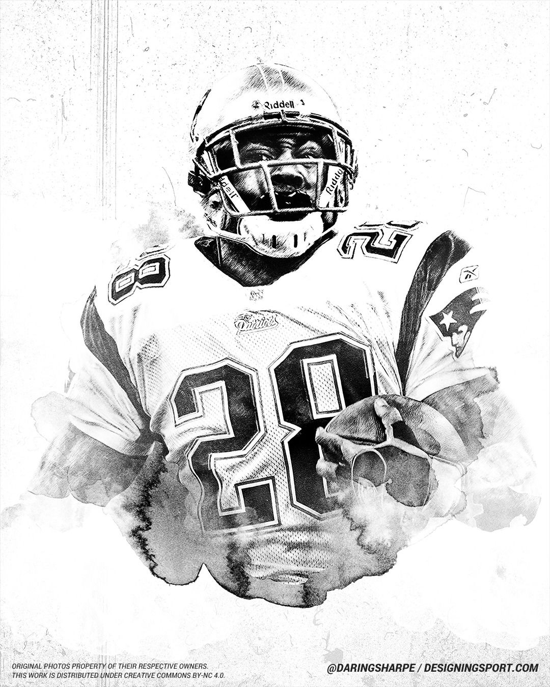 Corey Dillon #28 New England Patriotsposter For Fans poster canvas