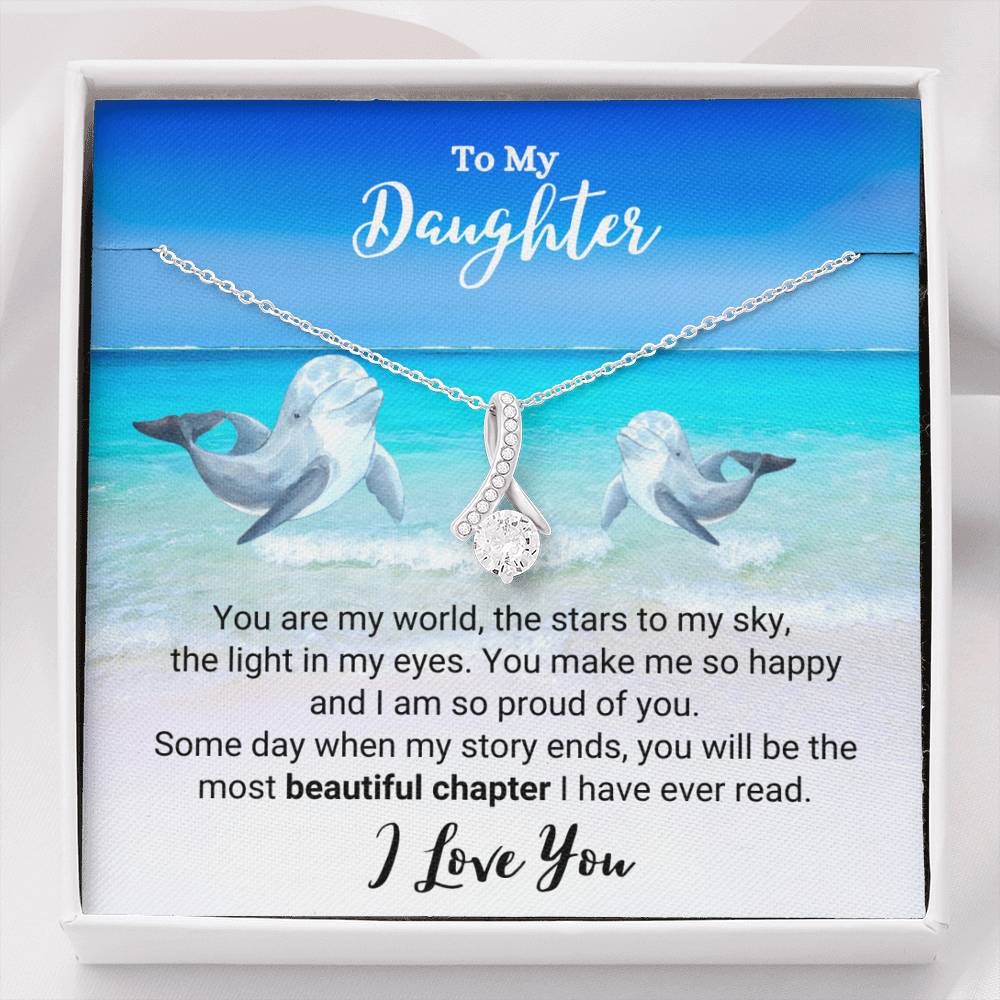 Daughter Gift For Birthday Collection, Jewelry, Alluring Beauty Cute Necklace, Dolphins, Little Girl, Going Away To College Gift