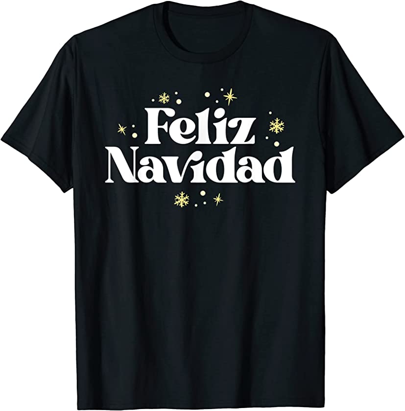 Vintage Feliz Navidad Retro Mexican Xmas Spanish Christmas T-Shirt