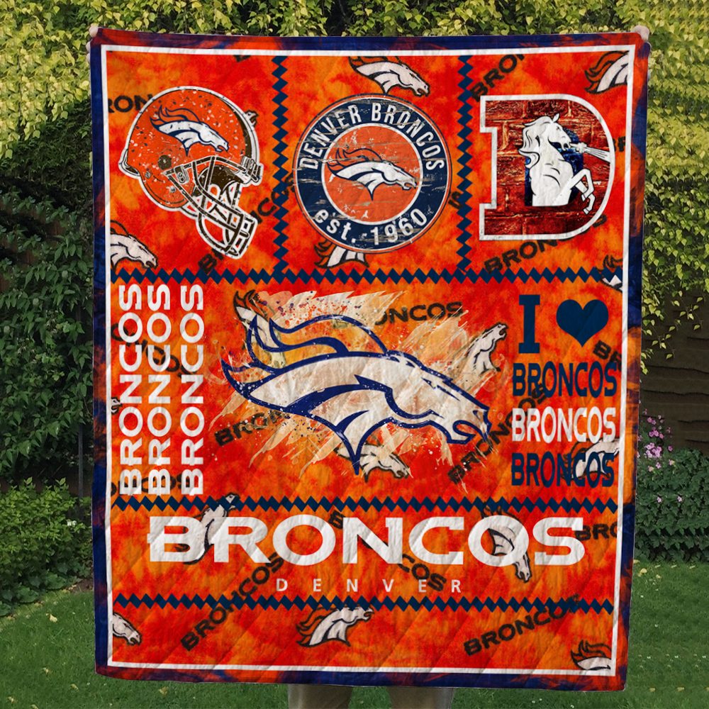 Denver Broncos Quilt Blanket – Gift For Christmas