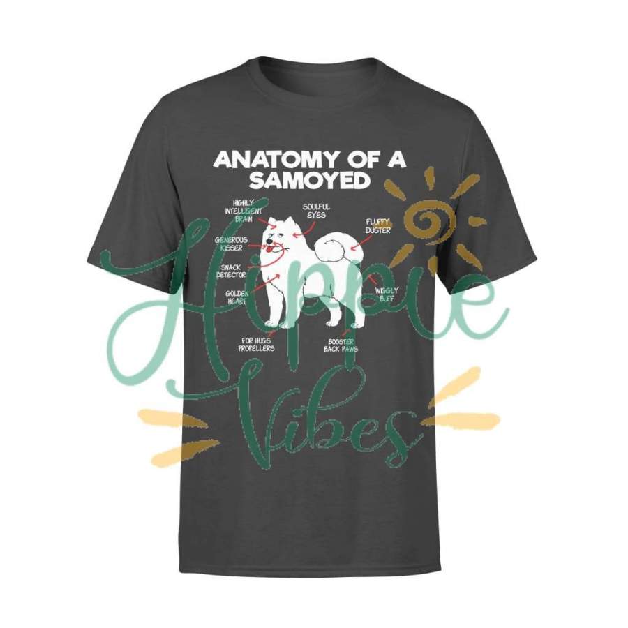 Dog gift idea Anatomy Samoyed Lover Doggy Breed Puppy T-Shirt – Standard T-shirt