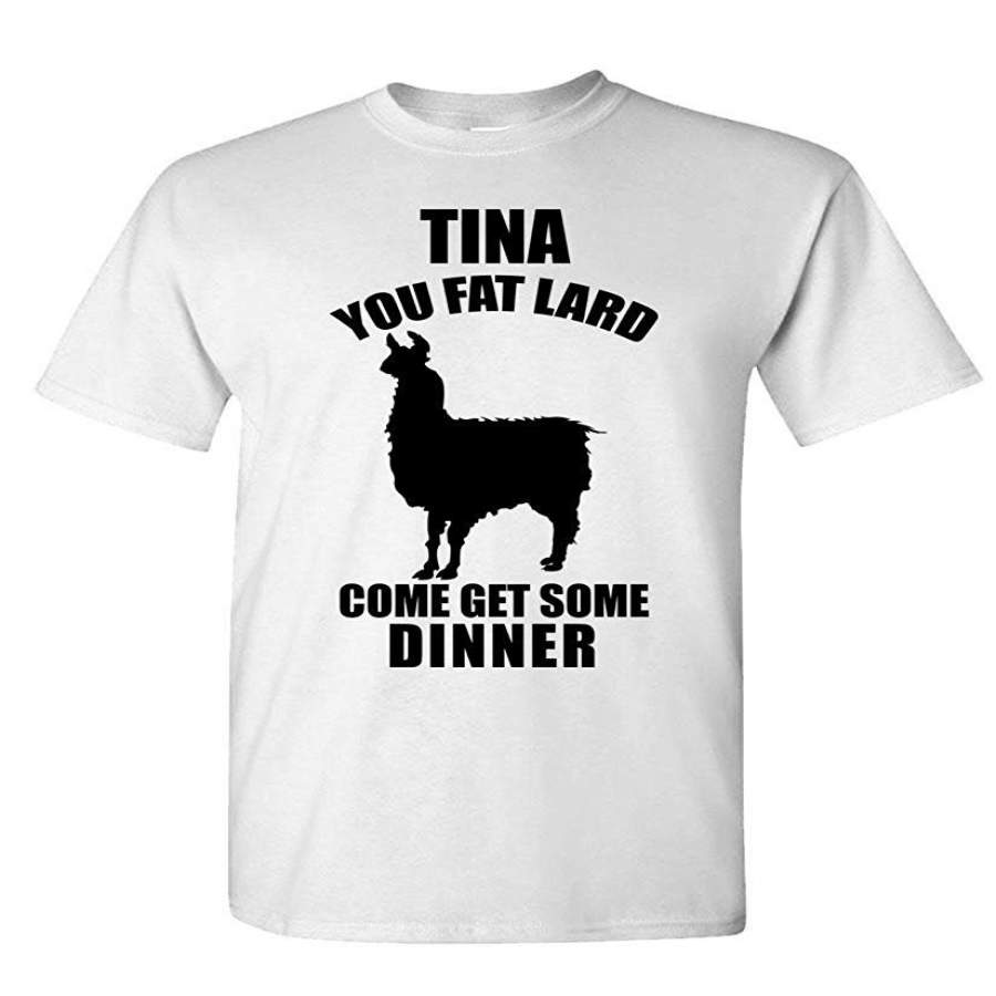 Tina You Fat Lard – Llama Alpaca Napoleon – Mens Cotton Men T-Shirt