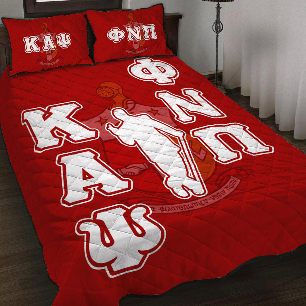 Kappa Alpha Psi Quilt Bed Set Red Style Lt6