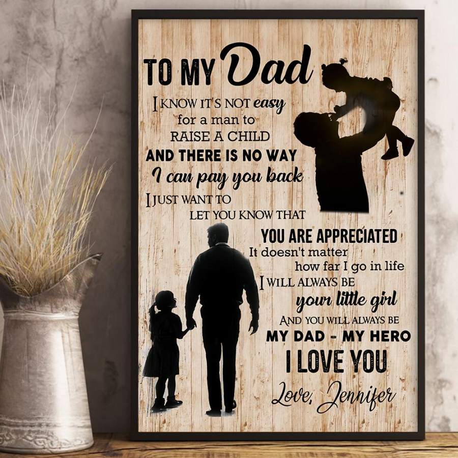 Personalized It’s Not Easy Daughter Vertical Poster
