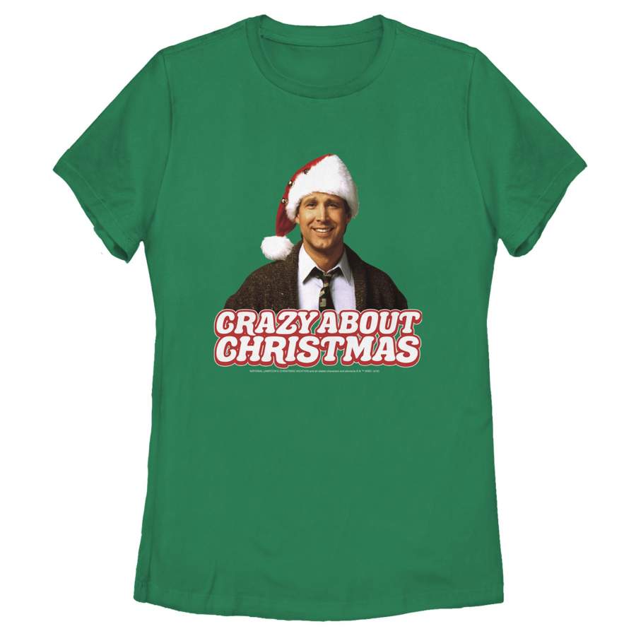 National Lampoon’s Christmas Vacation Women’s Clark Crazy About Xmas  T Shirt