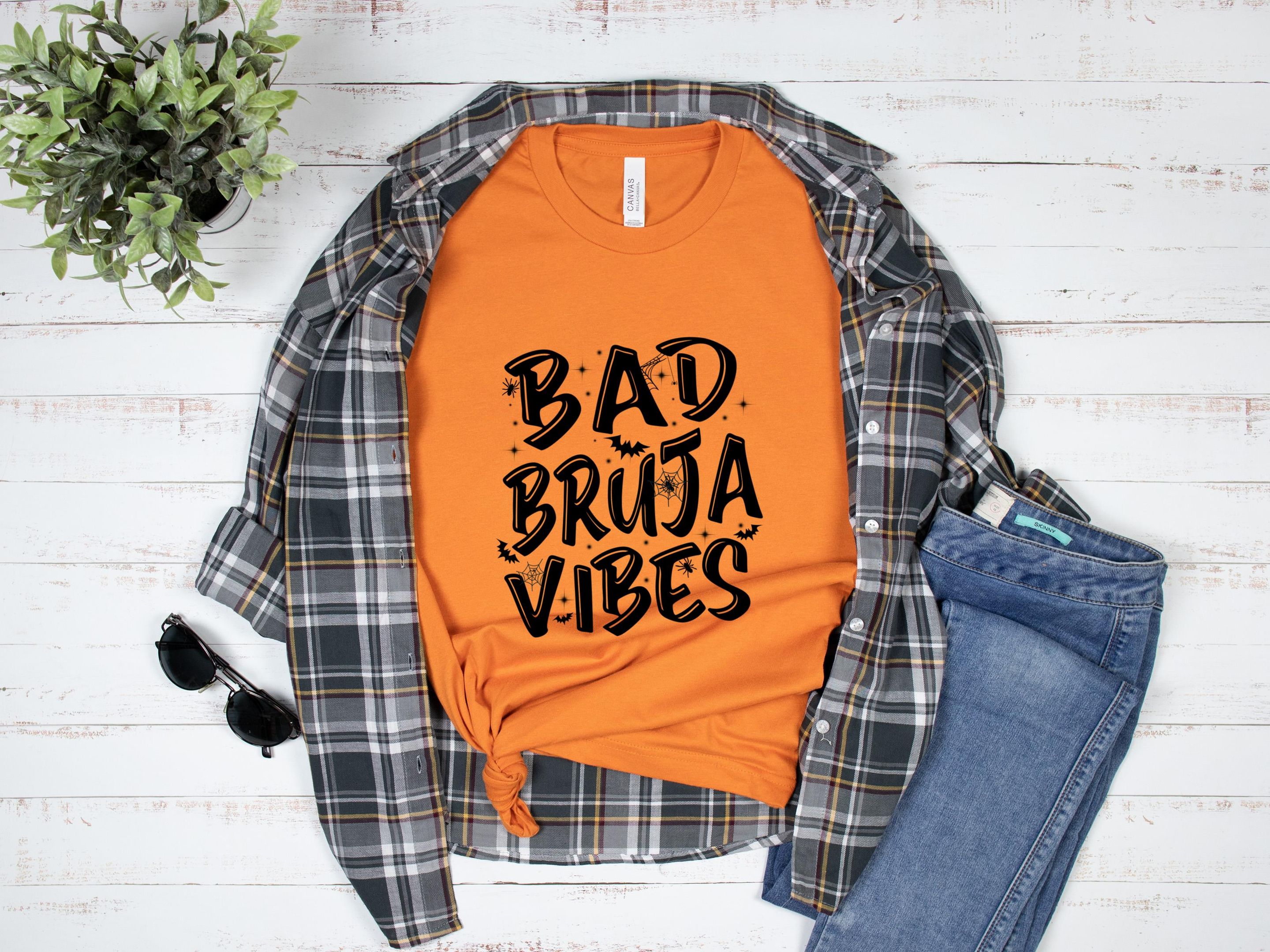 Bad Bruja Vibes Shirt, Bruja Shirt, Witch Shirt, Halloween Shirt, Latin Halloween