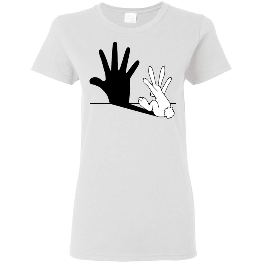 AGR Rabbit Hand Shadow Womens T-Shirt