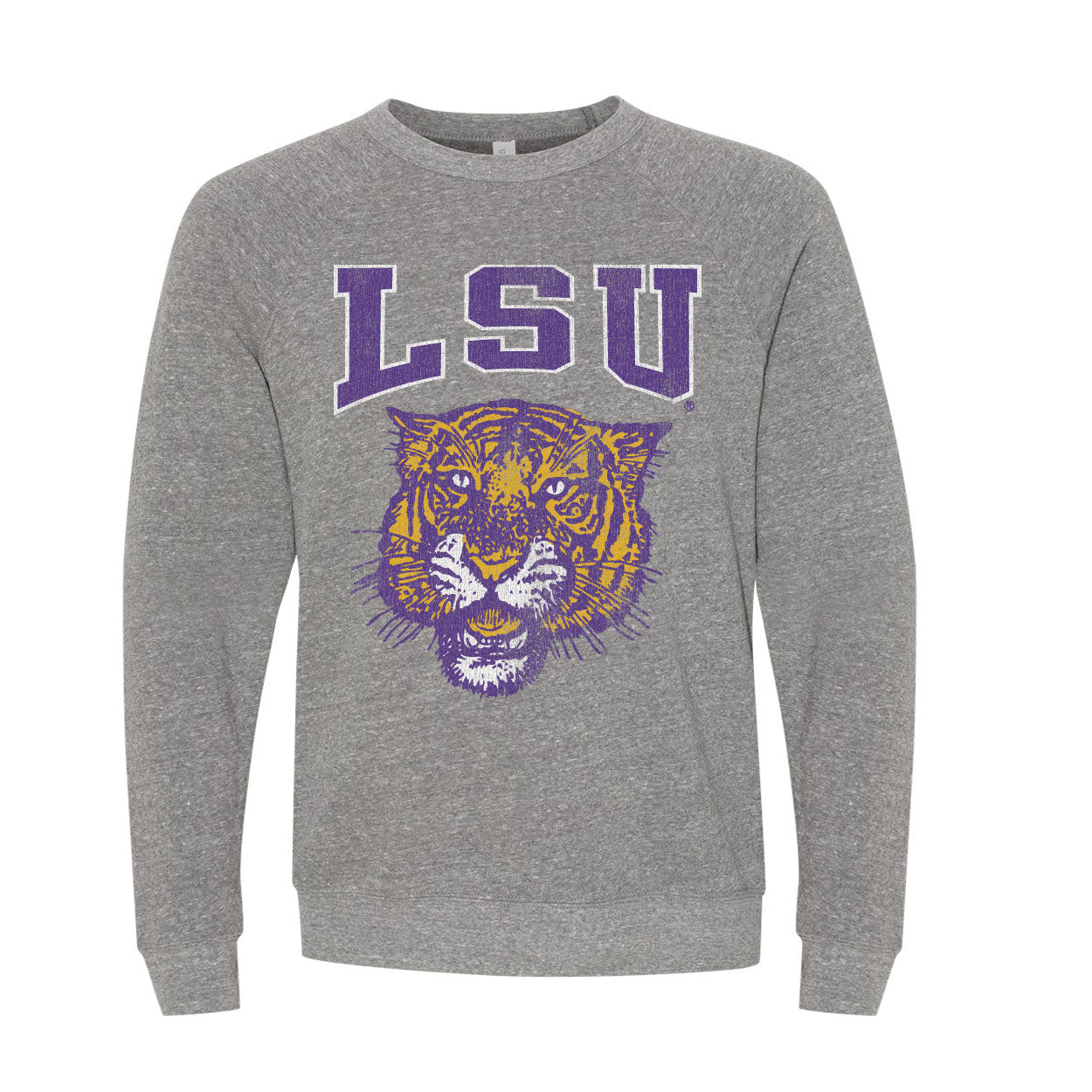 B&B Dry Goods LSU Tigers 78 Tiger Arch Youth Crewneck Sweatshirt – Grey