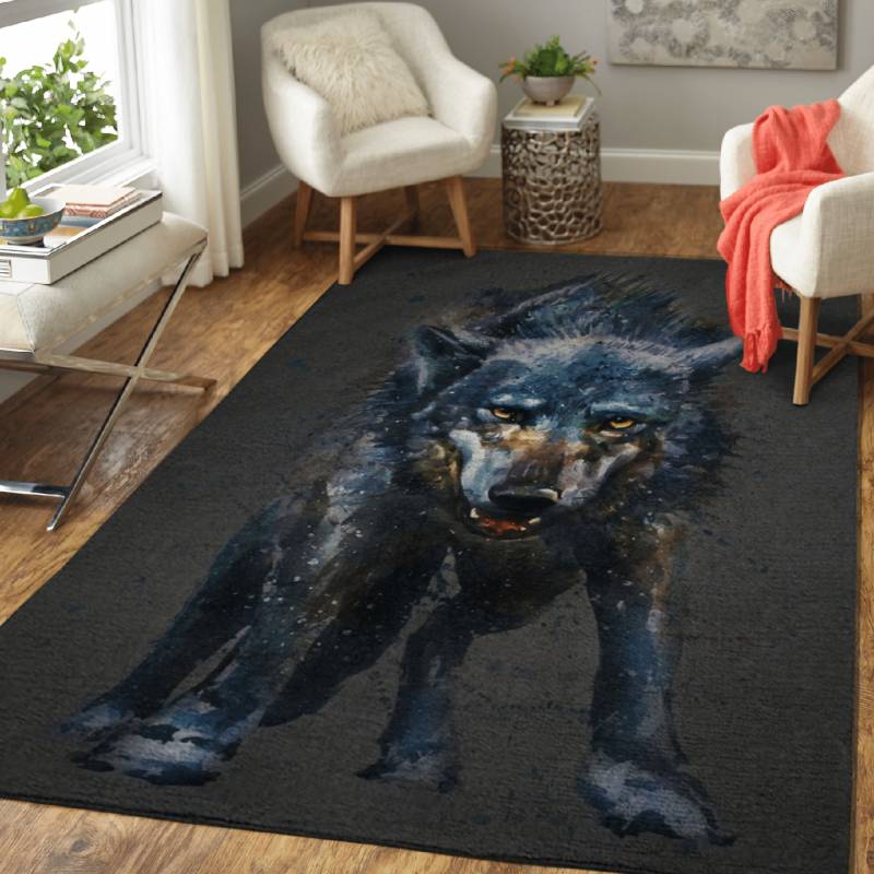 Wolf  last fight – Animals Area Rug Carpet