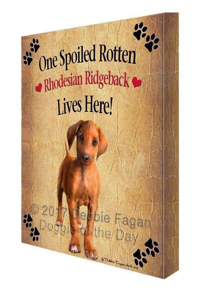 Rhodesian Ridgeback Puppy Spoiled Rotten Dog Canvas Wall Art D572