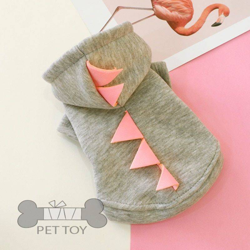 Cute Dinosaur Shape Dog Cat Hoodies Winter Warm Pet Costume for Small Dogs Yorkshire Shih Tzu Sweatshirt Puppy Clothing Clothes