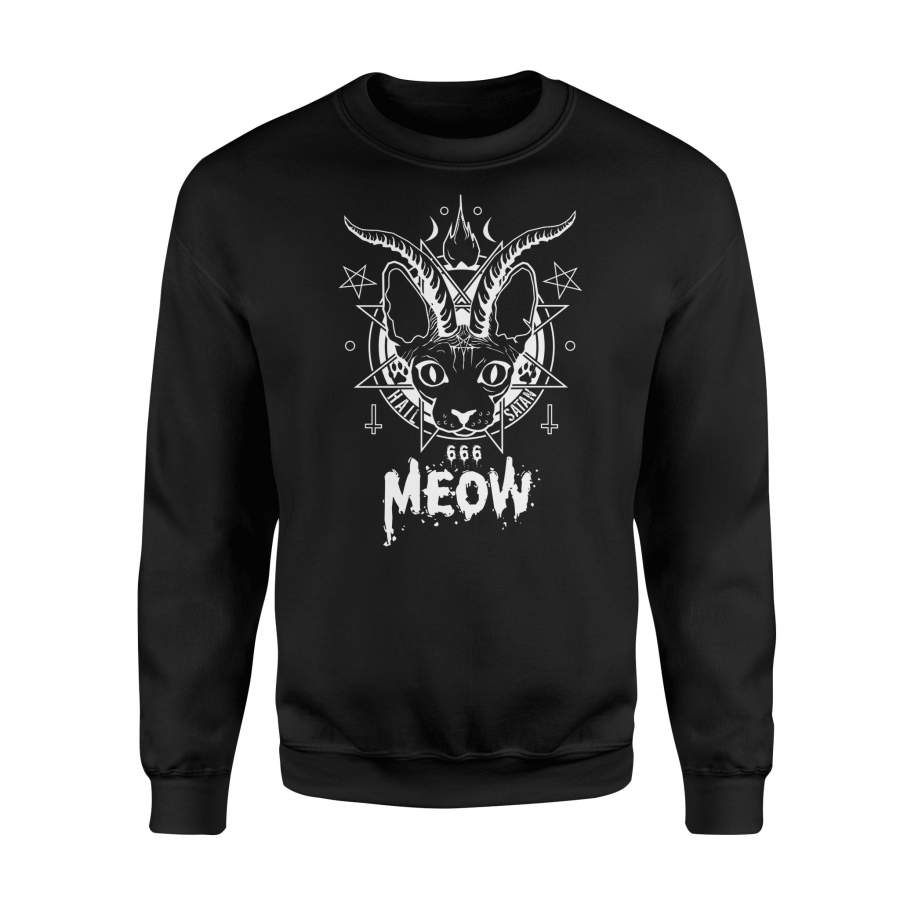 Satan Cat 666 Halloween Scary Costume Halloween Sweatshirt