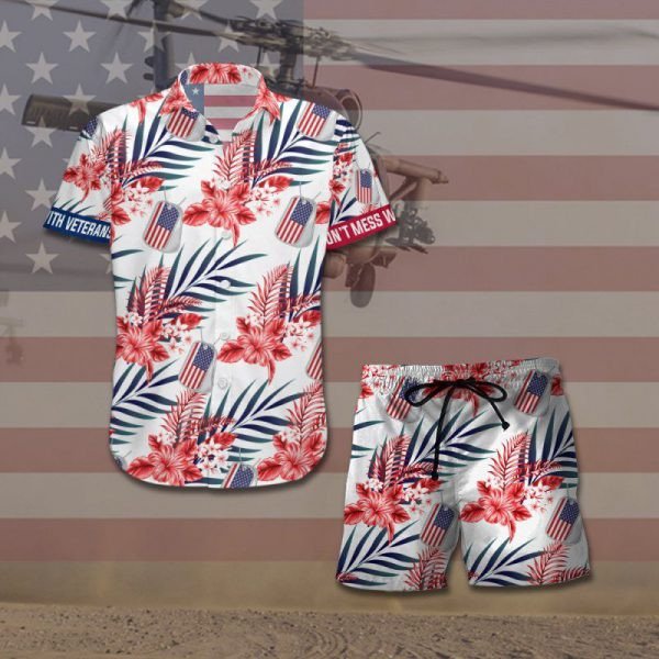 American Dont Mess With Veterans Hawaii Shirt Set Unisex Ha59258