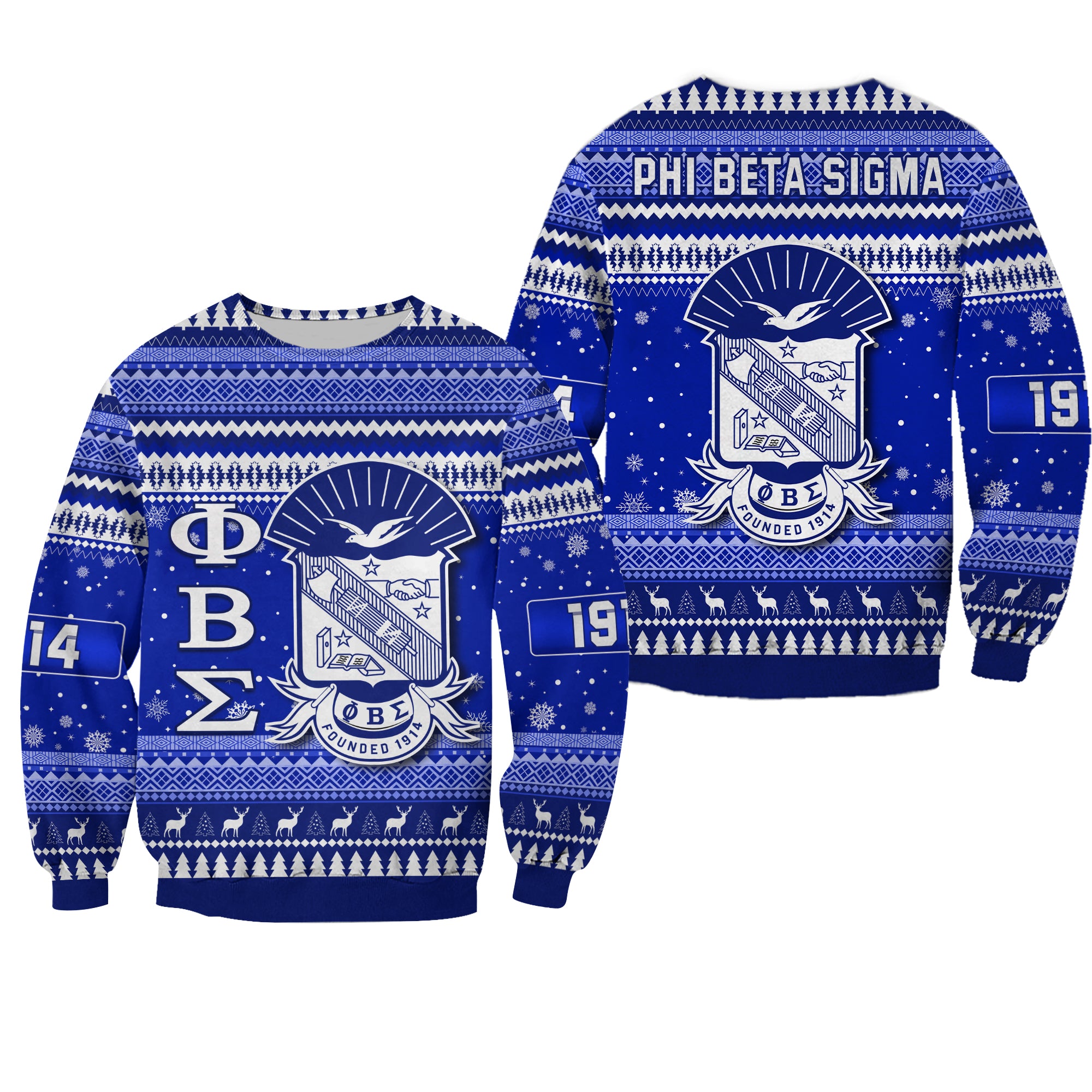 Phi Beta Sigma Christmas Sweatshirt African Pattern Lt13