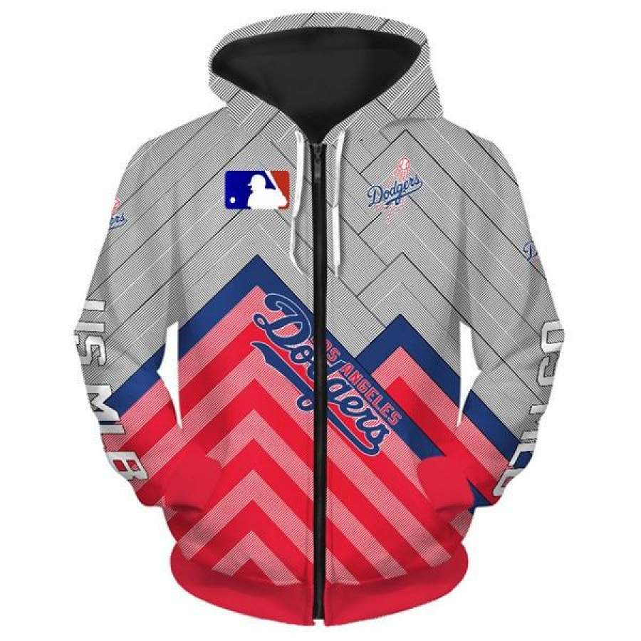 Los Angeles Dodgers 3D Zipper Hoodie – Fashionspicex Shop