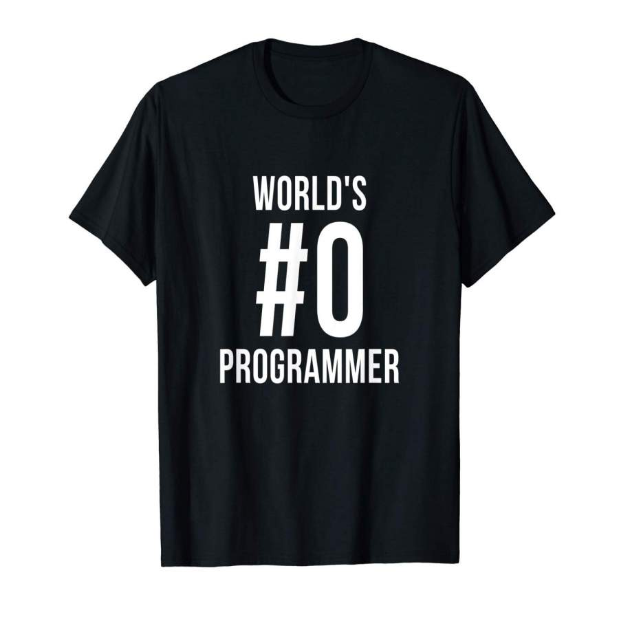 World’S #0 Programmer T-Shirt Software Developers Code Tee Mens Short Sleeve T Shirt