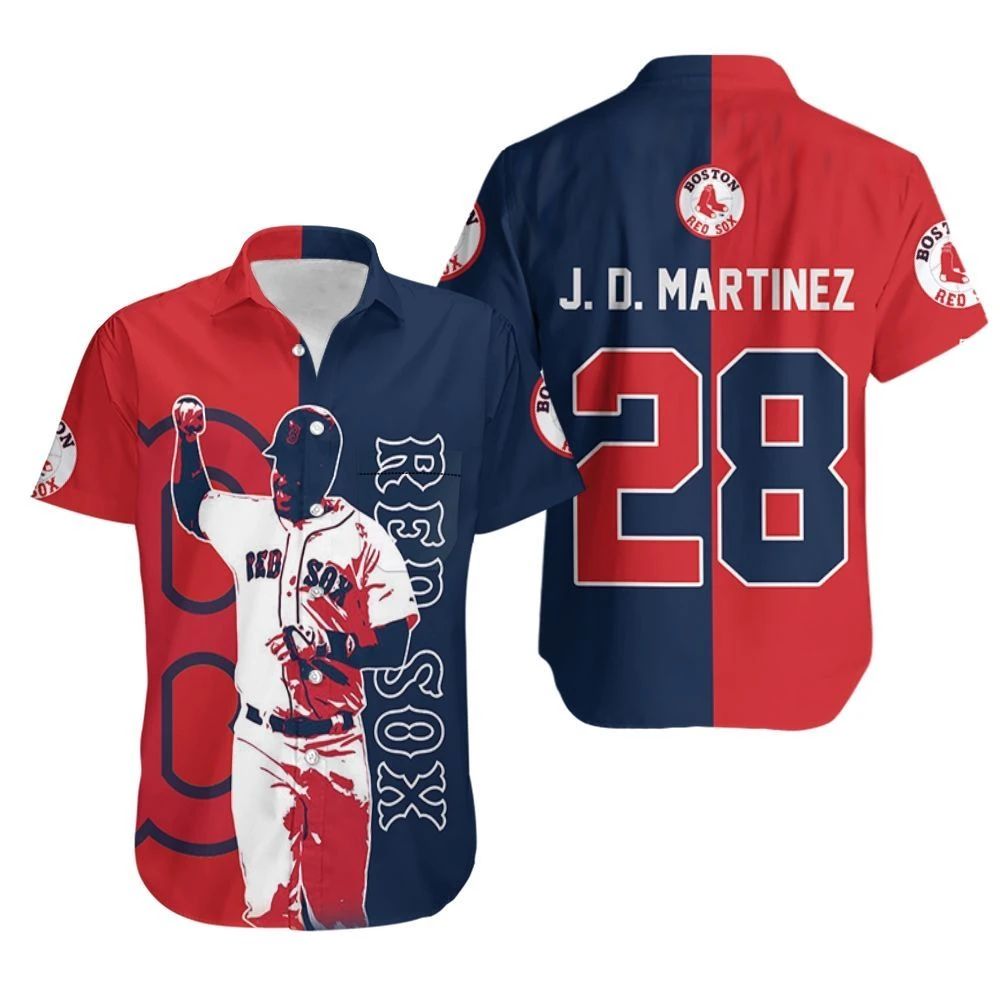 28 J D Martinez Boston Red Sox Hawaii Shirt Combo Beach Ha38984