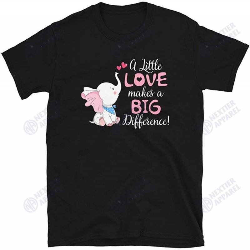 A Little Love Makes A Big Defference Elephant Unisex T-shirt