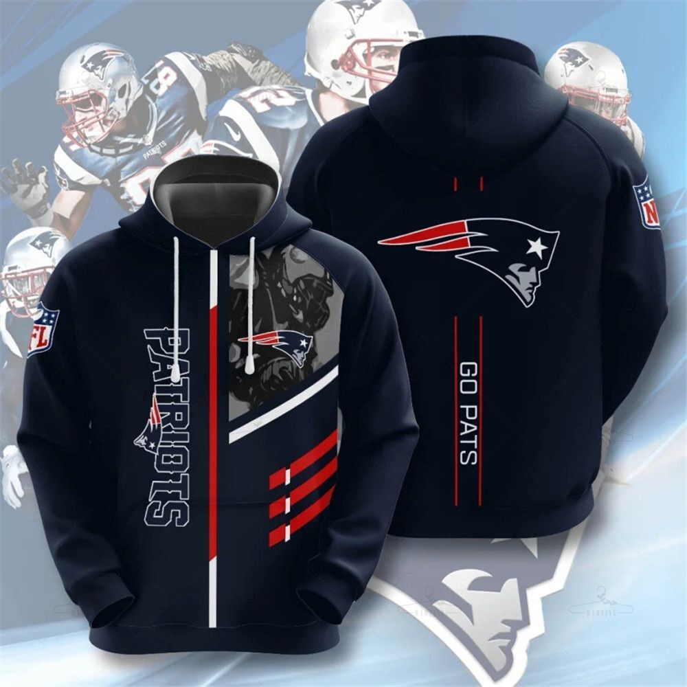 New England Patriots Hoodies 3 Lines Graphic Gift S