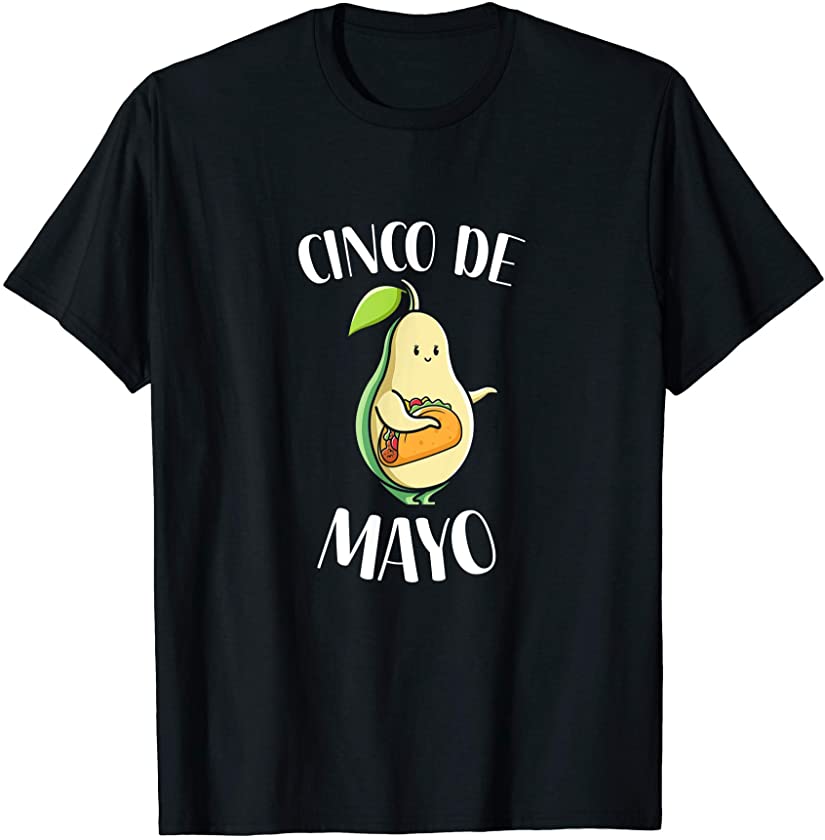 Avocado Carrying Taco Cinco de Mayo Funny Mexican Tacos T-Shirt