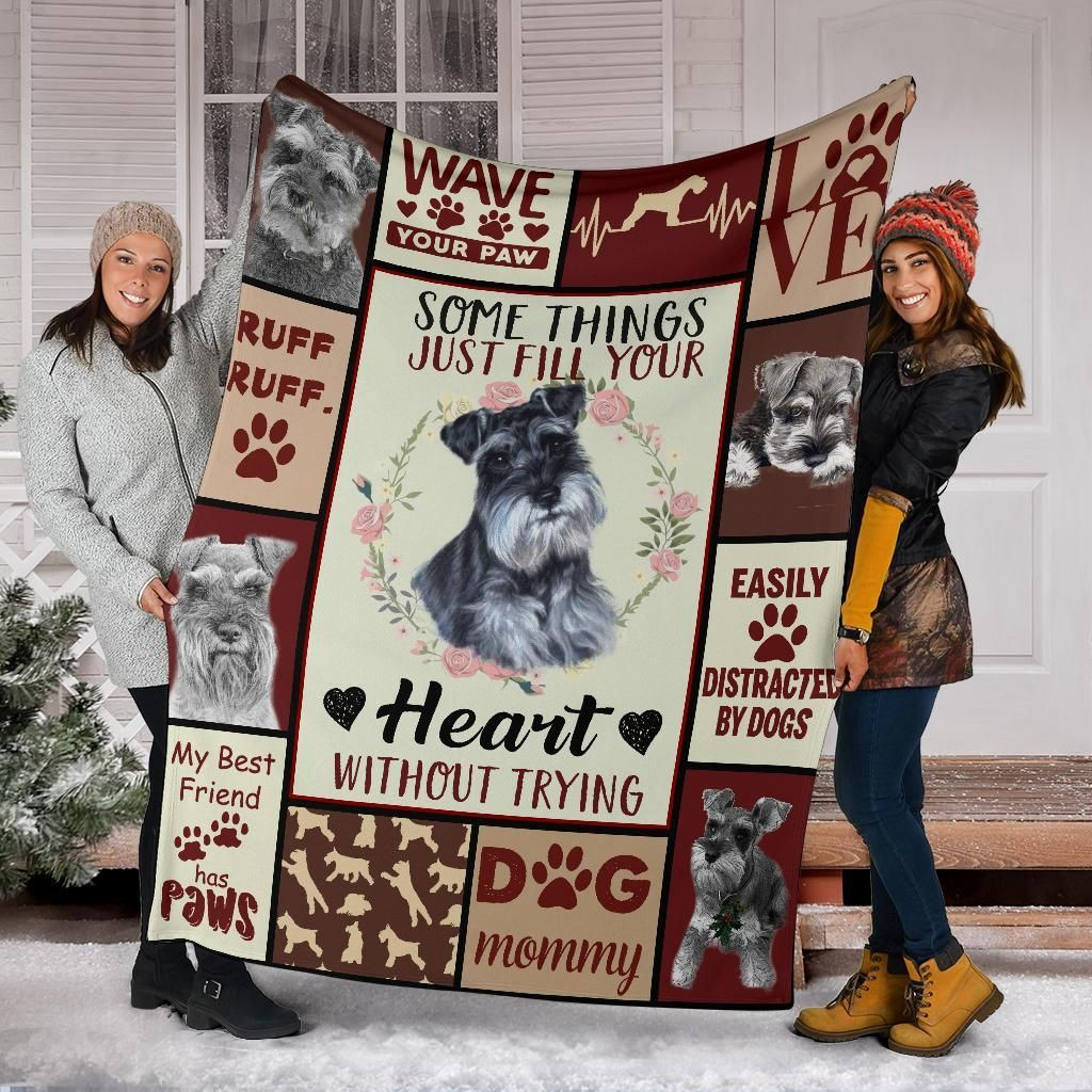 Miniature Schnauzer Blanket, Christmas Gift, Dog Lover Blanket