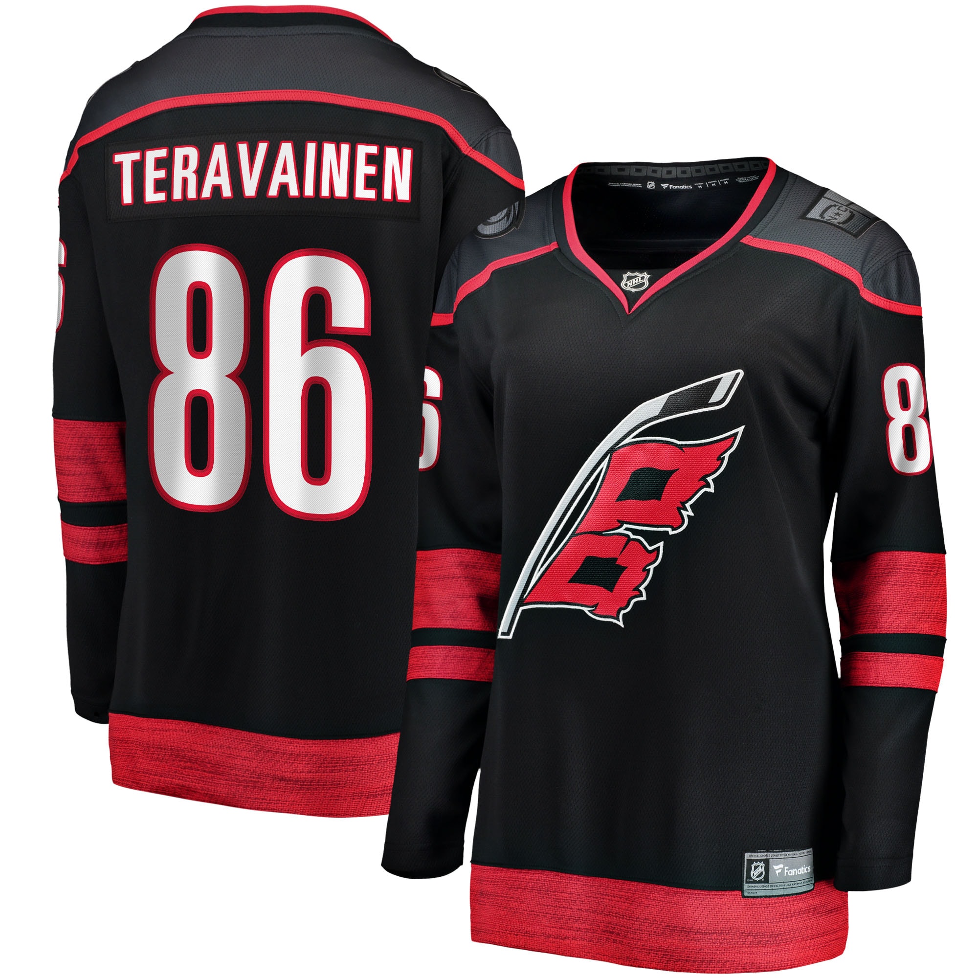 Teuvo Teravainen Carolina Hurricanes Branded Women's Home Breakaway Player Jersey – Black