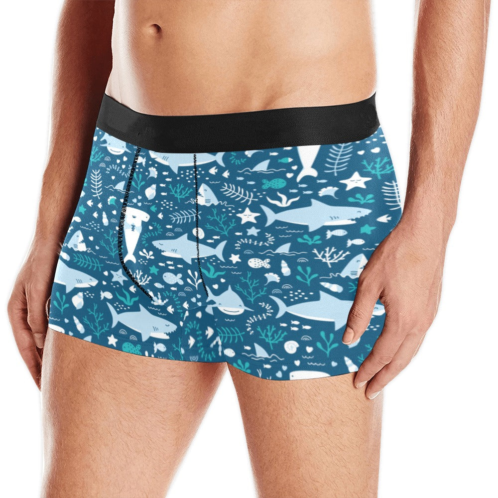 Cute Shark Pattern Men’S All Over Print Boxer Briefs Men’S Underwear