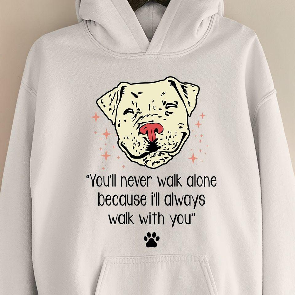 You Will Never Walk Alone Because I Will Always Walk With You Dog Lovers Standard Hoodie