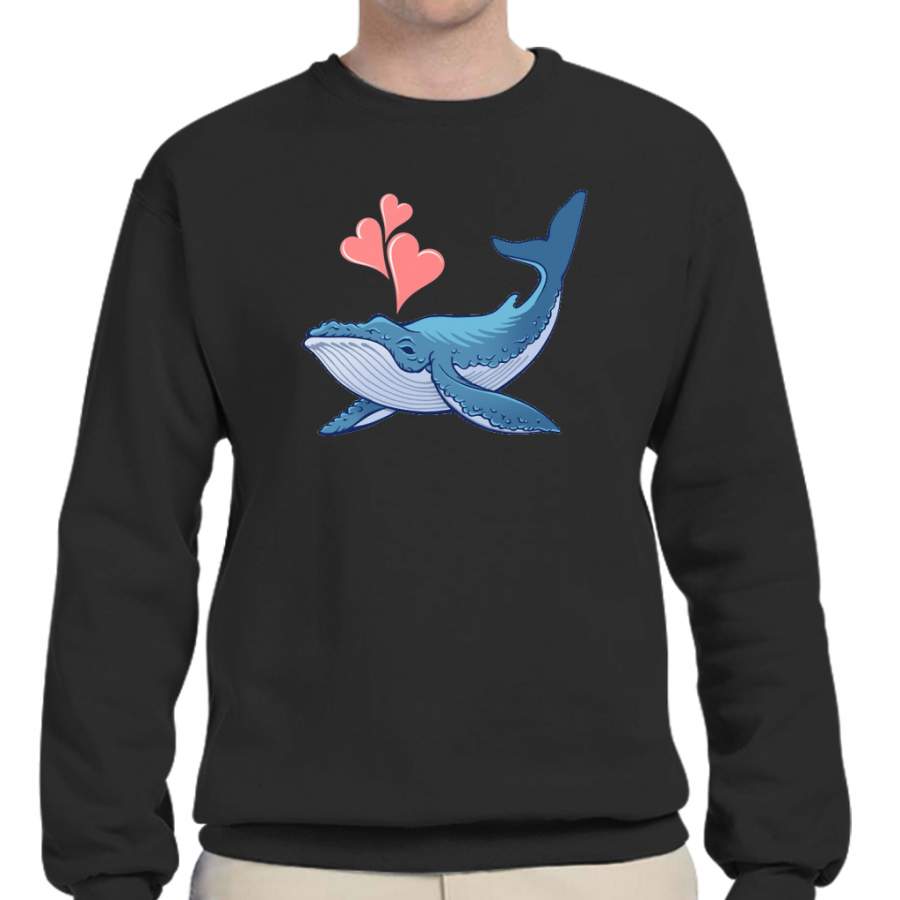 Whale Love! Crew Neck Sweatshirt