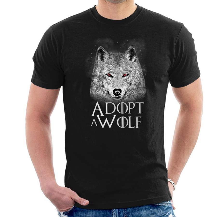 Adopt A Wolf Game Of Thrones Men’s T-Shirt