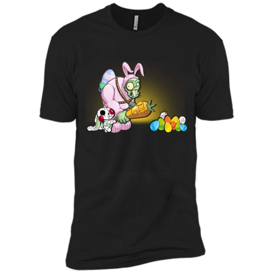 Bunny zombie with carrot hunt egg T-shirt – happy Easter eg Next Level Premium Short Sleeve Tee