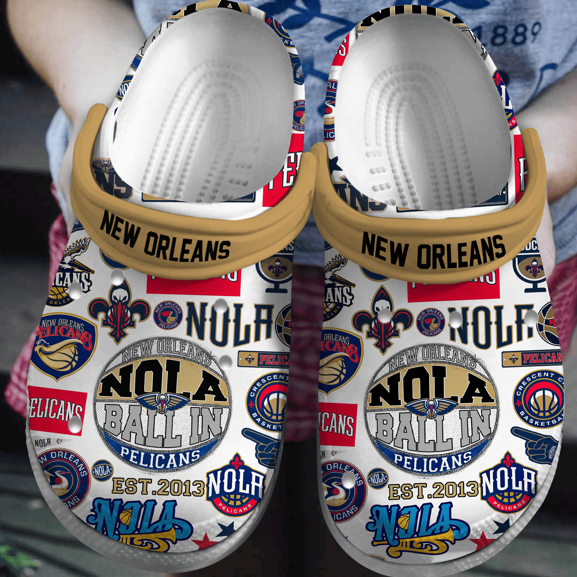 New Orleans Saints NFL Sport Crocss Crocband Clogs Shoes Comfortable For Men Women and Kids