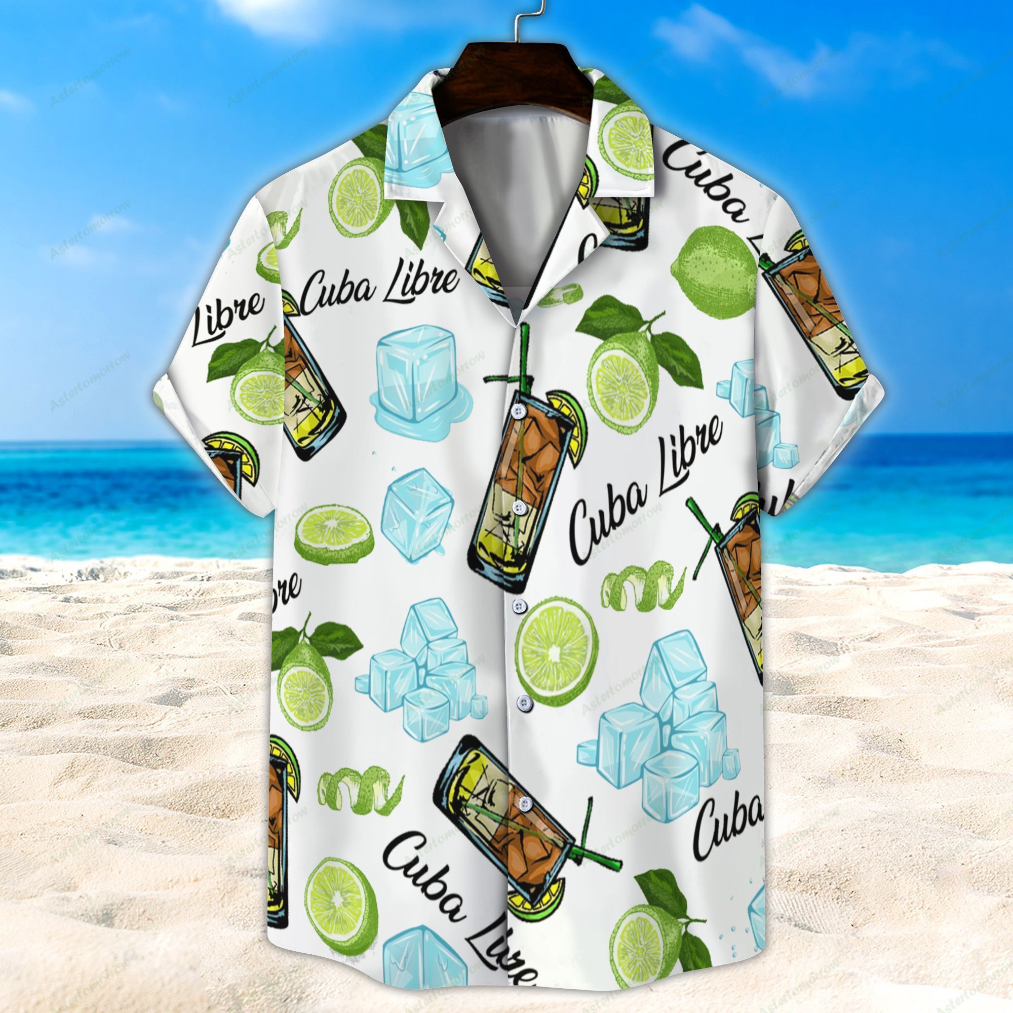 Cuba Libre White Unisex Hawaiian Shirt Beach Cocktail Hawaiian Ha87591