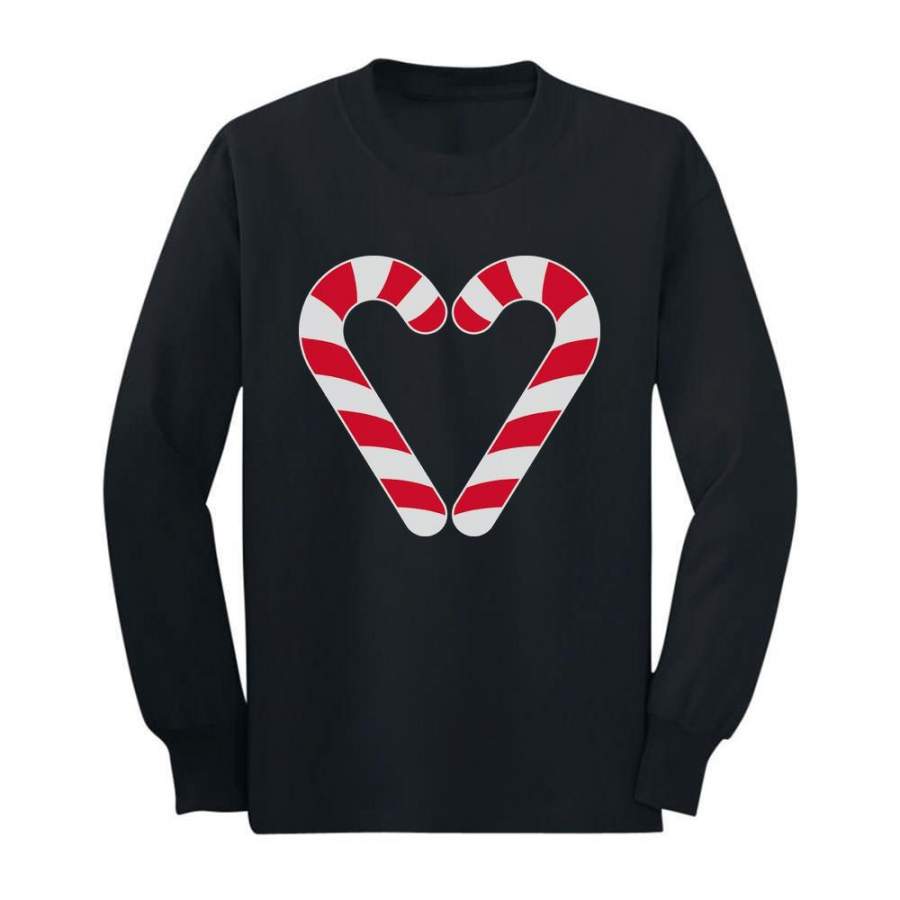 Christmas Candy Cane Heart Gift Toddler/Kids Long sleeve T-Shirt