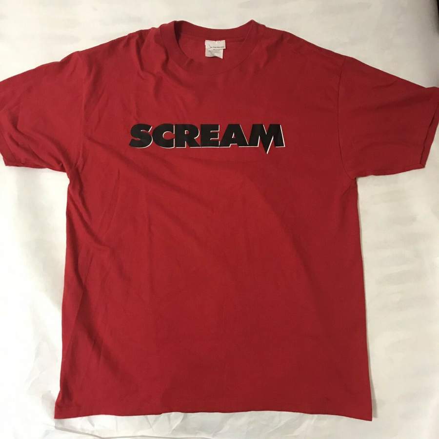 Vintage Scream Men’s Size XL Horror Movie Starz Channel Promo T-Shirt Red 90s