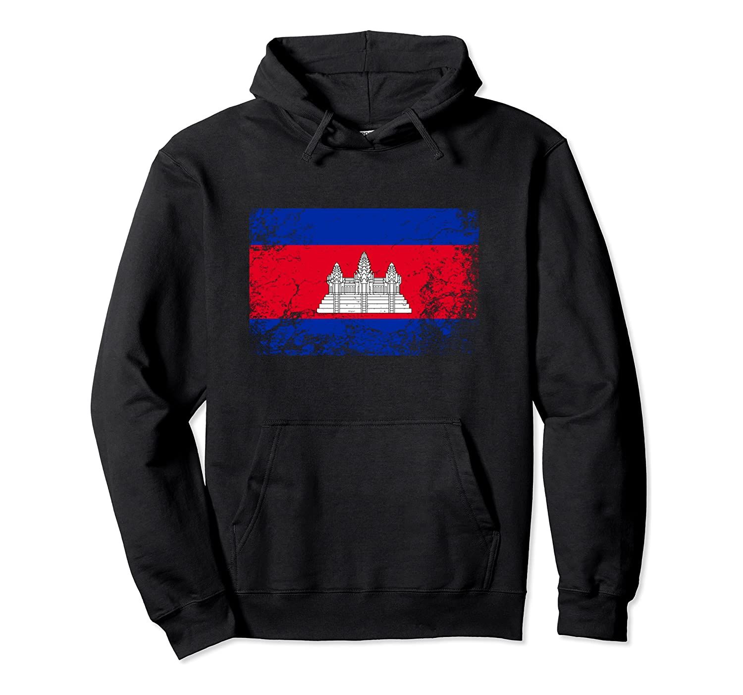 Cambodian National flag vintage gift Pullover Hoodie, T-Shirt, Sweatshirt, Tank Top, Racerback, Dolman