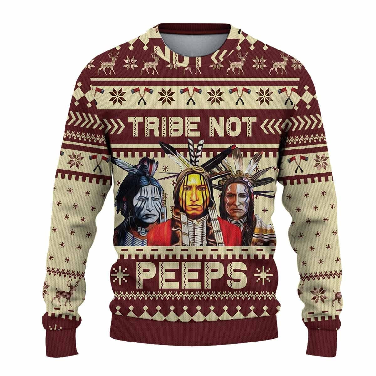 Tribe Not Peeps Ugly Sweater, Ingedinous Strong Sweater, Christmas Ugly Sweater, Ugly Sweater, Funny Sweater, Native Spirit Ugly Sweater, Native American Ugly Sweater