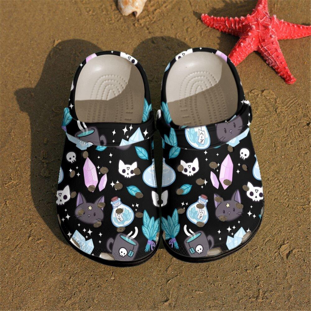 Wicca Personalized Clog, Custom Name, Text, Color, Number Fashion Style For Women, Men, Kid, Print 3D Cute Pattern