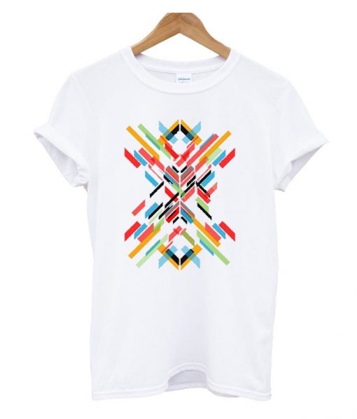 patchwork collar t shirt