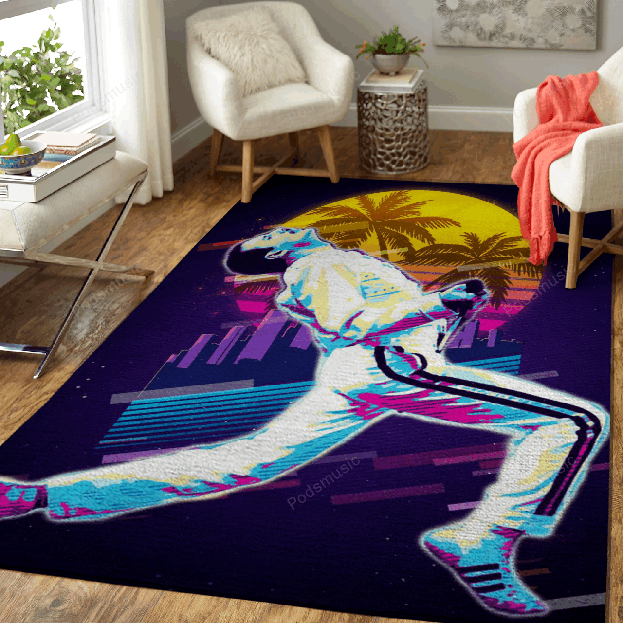 Freddie Mercury – Artwork Music Synthwave 80S Art For Fans Area Rug Carpet